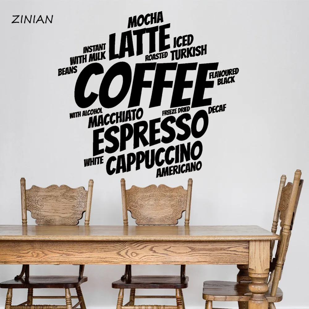 Coffee Words Wall Sticker Coffee Shop Decoration Cafe Vinyl Stickers Waterproof Wall Decal Kitchen Home Decor Dining Room Z126
Coffee Words Wall Sticker Coffee Shop Decoration Cafe Vinyl Stickers Waterproof Wall Decal Kitchen Home Decor Dining Room Z126
