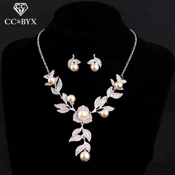 Lovely Simple Design Jewelry Sets for couple Beautiful Pink Pearl & Crystal Necklace Earring sets for Women Chic Accessory D005
Lovely Simple Design Jewelry Sets for couple Beautiful Pink Pearl & Crystal Necklace Earring sets for Women Chic Accessory D005