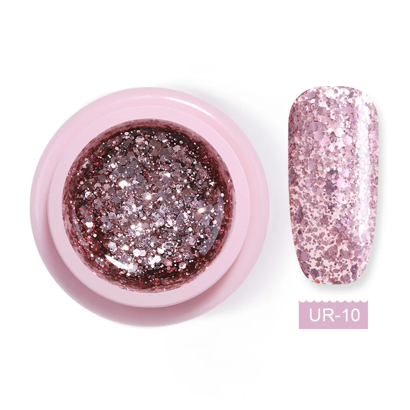 UR SUGAR Sequins UV Gel Semi-permanent Color Gel Nail Polish Gel Soak off Varnish Lacquer Need UV LED Lamp Curing Base Top Enam
UR SUGAR Sequins UV Gel Semi-permanent Color Gel Nail Polish Gel Soak off Varnish Lacquer Need UV LED Lamp Curing Base Top Enam