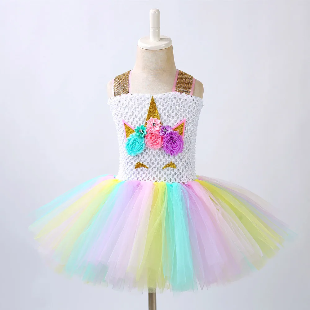 Flower Girls Unicorn Tutu Dress Pastel Rainbow Princess Girls gown Birthday Party Dress Children Kids Halloween Unicorn Costume
Flower Girls Unicorn Tutu Dress Pastel Rainbow Princess Girls gown Birthday Party Dress Children Kids Halloween Unicorn Costume