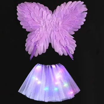 Butterfly Feather Wing Kids Girl Fairy Angel Wing Glowing LED Skirt Tutu Cosplay Props Carnival Party Wedding home decor
Butterfly Feather Wing Kids Girl Fairy Angel Wing Glowing LED Skirt Tutu Cosplay Props Carnival Party Wedding home decor