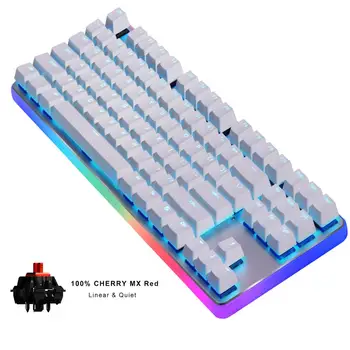 GK87 PRO Mechanical Keyboard Tenkeyless 87-Key RGB Backlit USB Wired Gaming Keyboard - Cherry MX RED Switch (QWERTY-Layout)
GK87 PRO Mechanical Keyboard Tenkeyless 87-Key RGB Backlit USB Wired Gaming Keyboard - Cherry MX RED Switch (QWERTY-Layout)