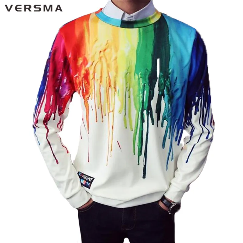 VERSMA New Fashion Brand Casual Sweatshirt O-Neck Paint Pattern Hoodie Men Slim Fit Long Sleeve Mens Hoodies Pullover Sportswear
VERSMA New Fashion Brand Casual Sweatshirt O-Neck Paint Pattern Hoodie Men Slim Fit Long Sleeve Mens Hoodies Pullover Sportswear