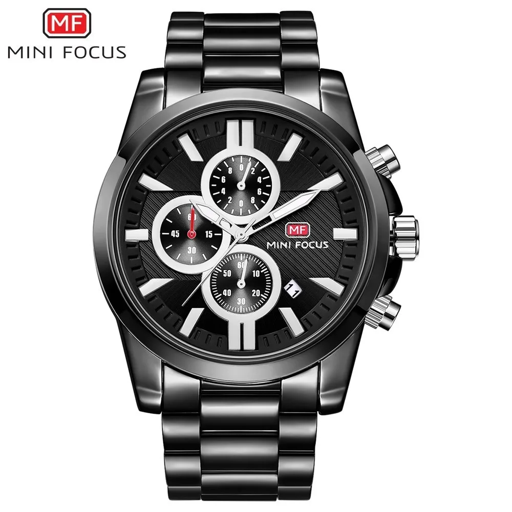 MINIFOCUS Quartz Mens Watches Luxury Brand Stainless Steel Men's Wrist Watch Militar Black Sport Watch Men Waterproof Luminous
MINIFOCUS Quartz Mens Watches Luxury Brand Stainless Steel Men's Wrist Watch Militar Black Sport Watch Men Waterproof Luminous