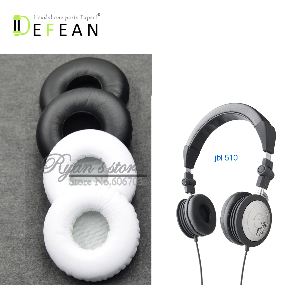 Defean headphone parts hot sale 52mm black white Upgrade cushion ear pads for JBL Referance 410 510 headphones
Defean headphone parts hot sale 52mm black white Upgrade cushion ear pads for JBL Referance 410 510 headphones