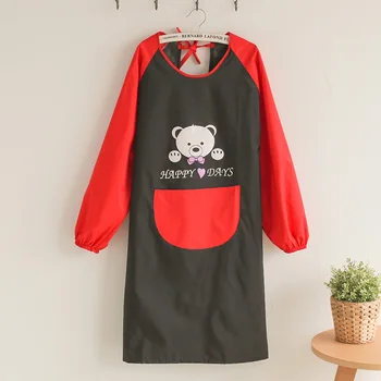 Apron long-sleeved waterproof oil-resistant gown adult female men's kitchen cooking cute overalls apron
Apron long-sleeved waterproof oil-resistant gown adult female men's kitchen cooking cute overalls apron