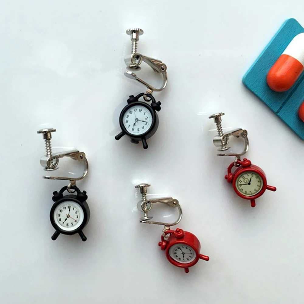 Funny Cute Mini Simulation Alarm Clock Unique Dangle Earrings Women's Fashion Earrings Personality Creativity Ear Hook Jewelry
Funny Cute Mini Simulation Alarm Clock Unique Dangle Earrings Women's Fashion Earrings Personality Creativity Ear Hook Jewelry