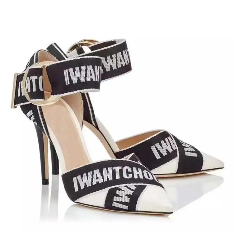 US4-12 Womens Pointed Toe Ankle Belt Buckle Stilettos High Heel Pumps Letters Decor Shoes Sexy Plus Size 3Colors A607
US4-12 Womens Pointed Toe Ankle Belt Buckle Stilettos High Heel Pumps Letters Decor Shoes Sexy Plus Size 3Colors A607