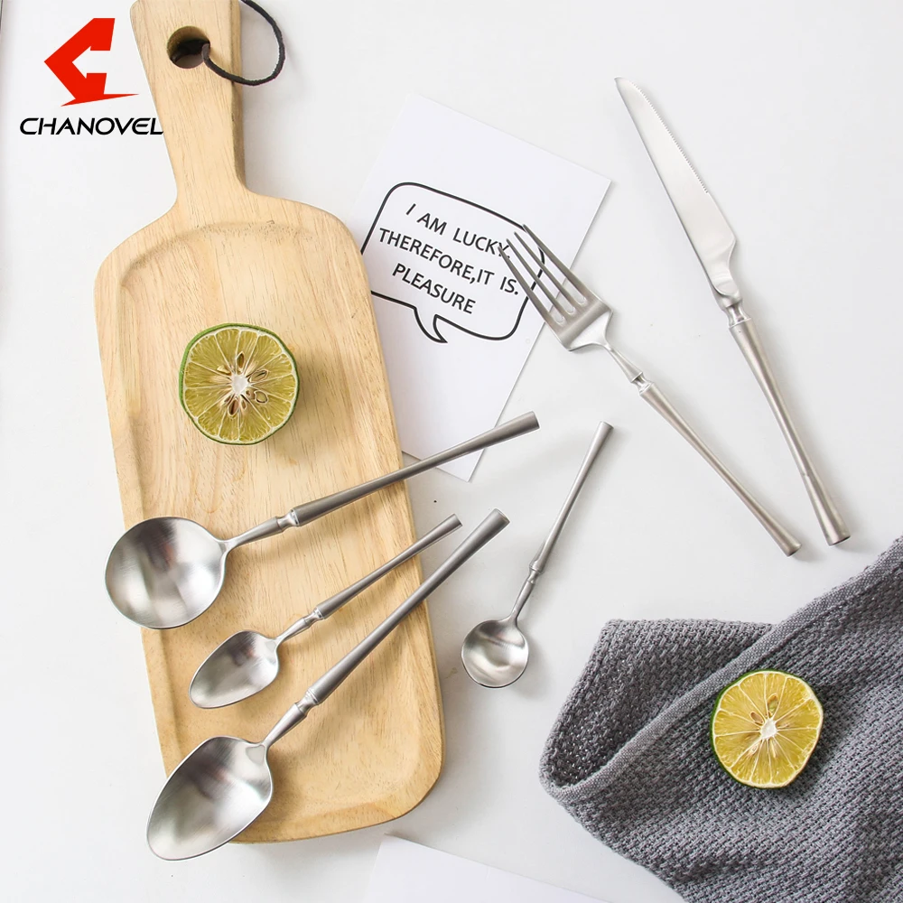 CHANOVEL Silvery Cutlery Set 304 Stainless Steel Butter Knife Dessert Fork Western Dinnerware Tableware Set Kitchen Accessories
CHANOVEL Silvery Cutlery Set 304 Stainless Steel Butter Knife Dessert Fork Western Dinnerware Tableware Set Kitchen Accessories