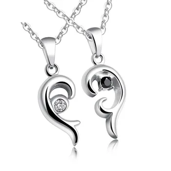 Titanium steel fashion creative love zircon student simple couple necklace GX1191
Titanium steel fashion creative love zircon student simple couple necklace GX1191
