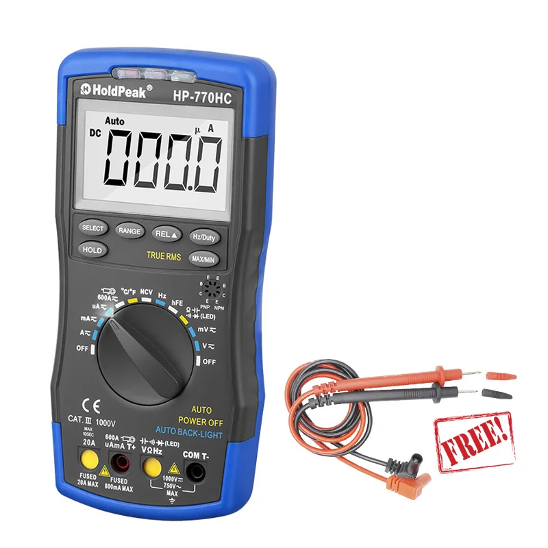 HP-770HC Digital Multimeter tester digital multimetro 1000V multimetr Resistance Tester digital voltmeter ammeter esr meter
HP-770HC Digital Multimeter tester digital multimetro 1000V multimetr Resistance Tester digital voltmeter ammeter esr meter