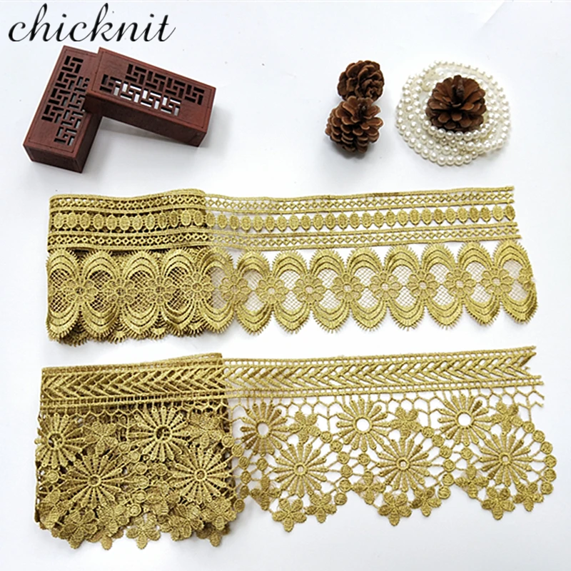 CHICKNIT 2018 new Beautiful guipure Golden lace trim for sewing Window curtains Lace excipient
CHICKNIT 2018 new Beautiful guipure Golden lace trim for sewing Window curtains Lace excipient