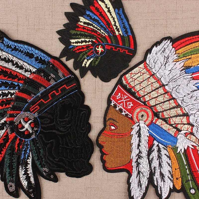DIY Patches Punk Style Indian Head Embroidery Fabric Cloth Sticker Bag Clothing Patch Sewing Accessories
DIY Patches Punk Style Indian Head Embroidery Fabric Cloth Sticker Bag Clothing Patch Sewing Accessories