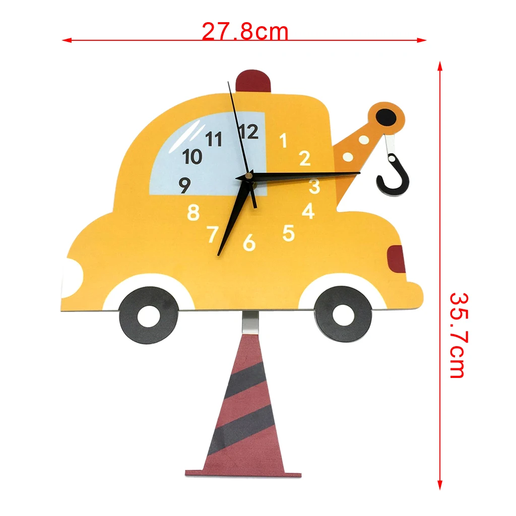 Japanese Adorable Pendulum Clock Funny Crafts Swinging Tail Wall Clock Kit for Kid's Nursery Children's Bedroom Decor