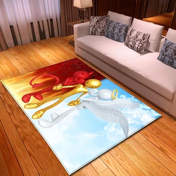 Angel Devil Carpets Soft Flannel Anti-slip Parlor Area Rugs Decorative Kitchen Mat Corridor Rugs Large Carpet for Living Room
Angel Devil Carpets Soft Flannel Anti-slip Parlor Area Rugs Decorative Kitchen Mat Corridor Rugs Large Carpet for Living Room
