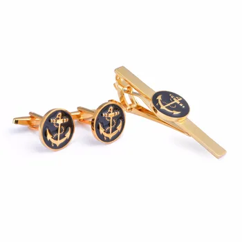 5sets/lot Classic Gold Ship Anchor Cufflinks Tie Clip Set Cuff Links&Tie Clip Pin Bar Set Copper Enamel Men's Jewelry
5sets/lot Classic Gold Ship Anchor Cufflinks Tie Clip Set Cuff Links&Tie Clip Pin Bar Set Copper Enamel Men's Jewelry