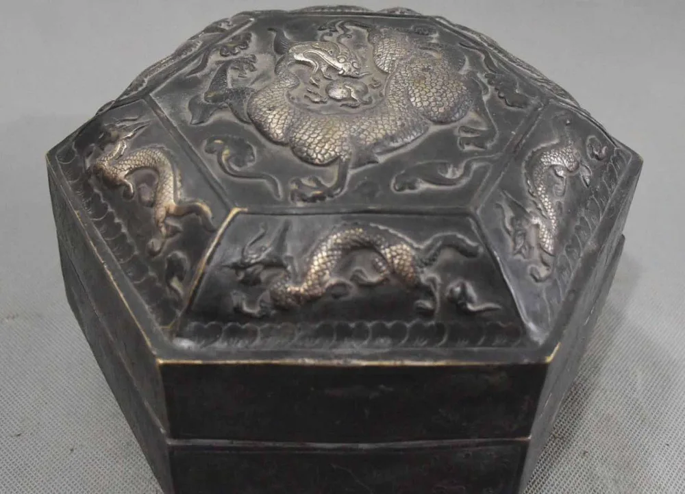 Details about 8" Unique Chinese Old Silver Dragon Dragons Animal Jewel Case Jewelry Box Casket
Details about 8" Unique Chinese Old Silver Dragon Dragons Animal Jewel Case Jewelry Box Casket