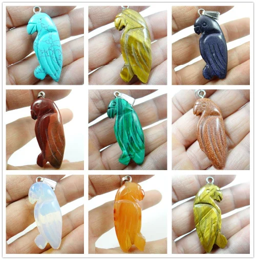 Natural Quartz crystal Turquoises tiger eye bird pendant for diy Jewelry making necklace Accessories
Natural Quartz crystal Turquoises tiger eye bird pendant for diy Jewelry making necklace Accessories