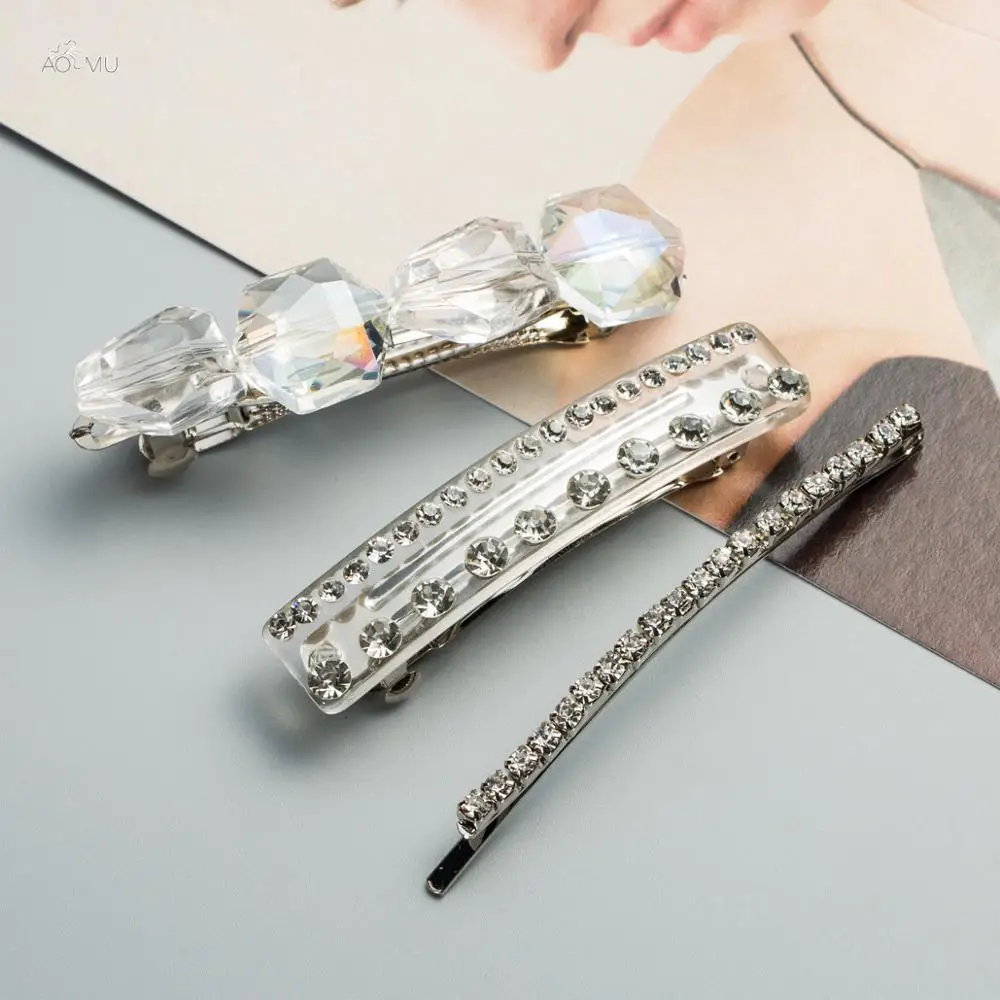 AOMU 3PCS Fashion Women Hair Pins White Crystal Rhinestones Hair Clip Hairpins 2019 Korea Chic Hair Accessories Hairgrip
AOMU 3PCS Fashion Women Hair Pins White Crystal Rhinestones Hair Clip Hairpins 2019 Korea Chic Hair Accessories Hairgrip