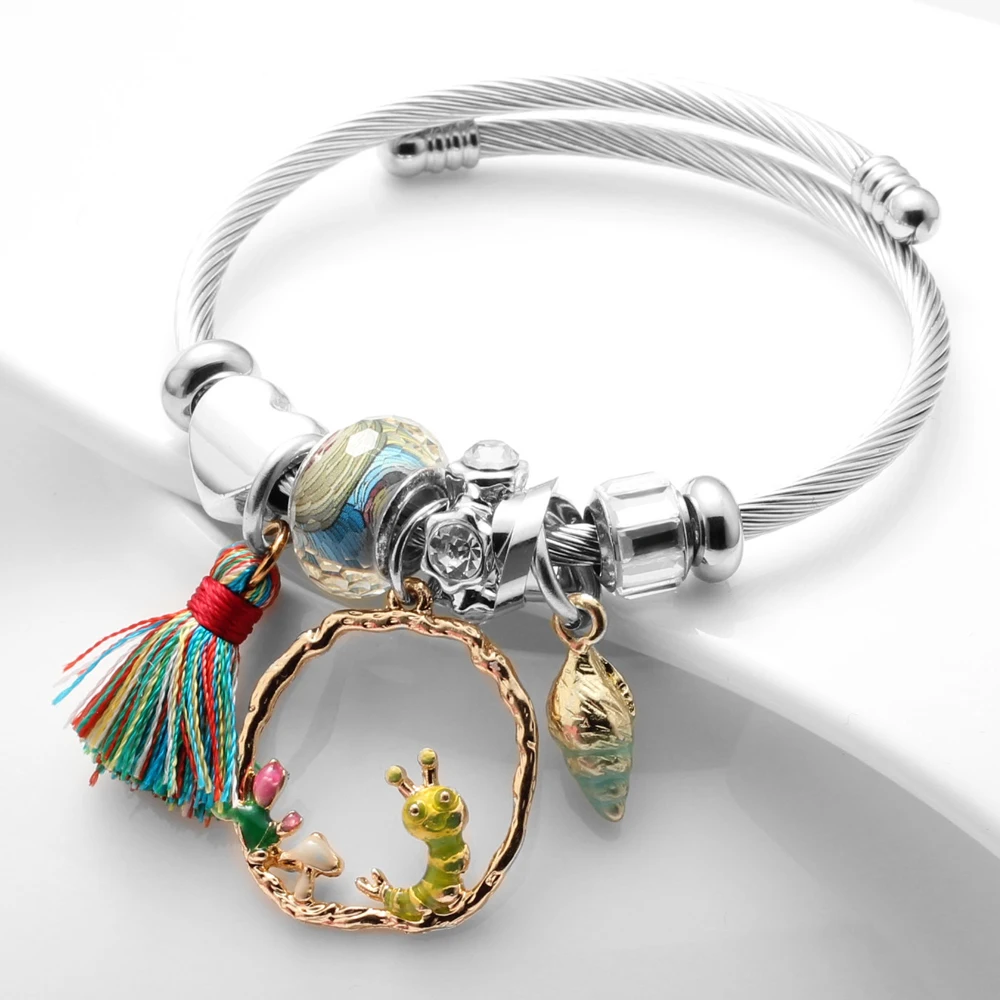 Fashion Wire Stainless Steel Metal Expandable Handmade Bracelet Base Adjustable Blank Bangle DIY Charm Bracelets & Bangles
Fashion Wire Stainless Steel Metal Expandable Handmade Bracelet Base Adjustable Blank Bangle DIY Charm Bracelets & Bangles