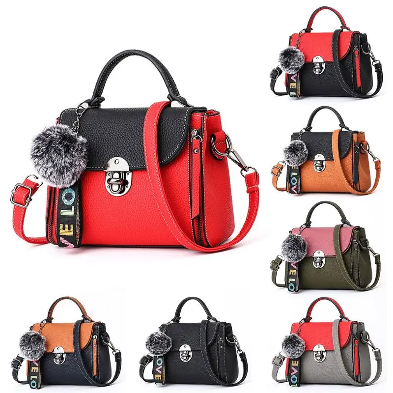 High Quality Fashion Women Leather Fur Ball Pendant Shoulder Bag Tote Top Handle Bags Purse Crossbody Messenger Handbag
High Quality Fashion Women Leather Fur Ball Pendant Shoulder Bag Tote Top Handle Bags Purse Crossbody Messenger Handbag