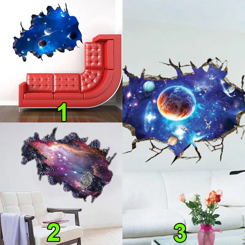3D Галактическое пространство предназначен художественная Наклейка Арт