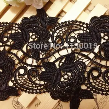 5Yards 13.3cm Water Soluble Embroidery Black Rose Lace Trim Applique Cord Lace Fabric Sewing Accessories High Quality
5Yards 13.3cm Water Soluble Embroidery Black Rose Lace Trim Applique Cord Lace Fabric Sewing Accessories High Quality