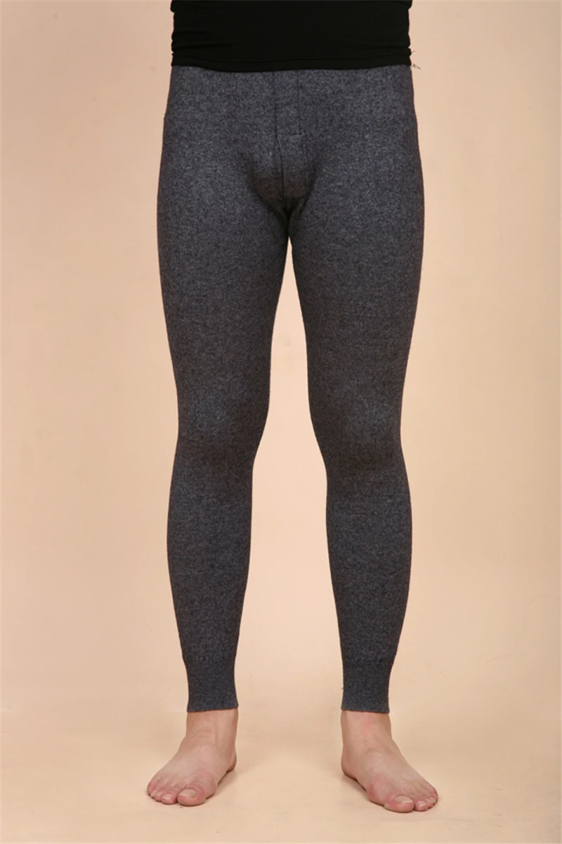 Mens Sleepwear QingTeng Merino Wool Thermal Underwear Black Tights Long