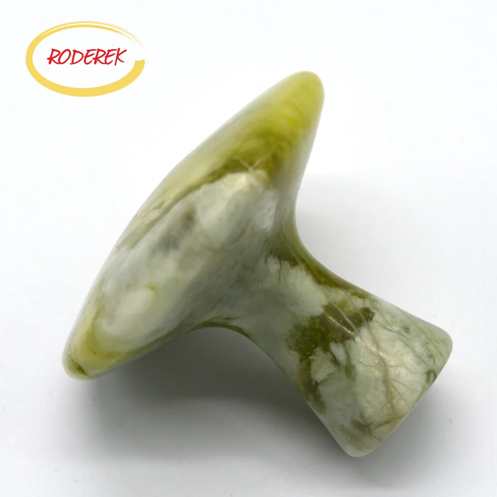 Natural Jade Mushroom Xiuyan Jade Stone Guasha Tool Cool Stone Healthcare Slimming Body Massager
Natural Jade Mushroom Xiuyan Jade Stone Guasha Tool Cool Stone Healthcare Slimming Body Massager