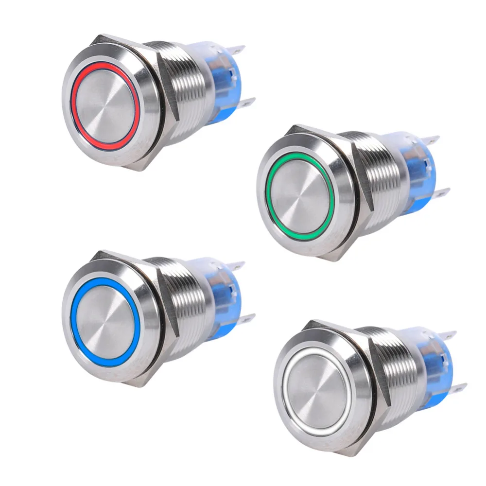 19mm 12V LED Waterproof Stainless Self-locking Latching Push Button Switch Car Styling
19mm 12V LED Waterproof Stainless Self-locking Latching Push Button Switch Car Styling