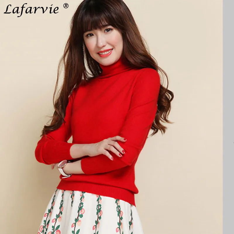 Lafarvie Slim Cashmere Blended Knitted Sweater Women Tops Quality Autumn Winter Turtleneck Full sleeve Female Pullover Wool Pull
Lafarvie Slim Cashmere Blended Knitted Sweater Women Tops Quality Autumn Winter Turtleneck Full sleeve Female Pullover Wool Pull