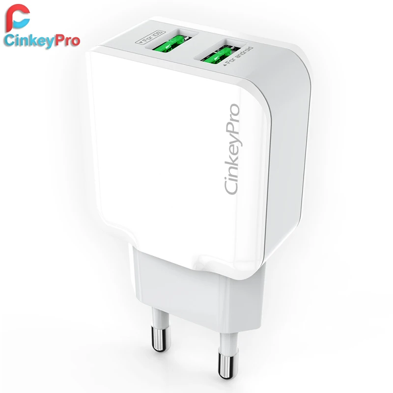CinkeyPro 2-Ports USB Charger for iPhone iPad Samung EU Plug 5V/2.5A Wall Adapter Mobile Phone Universal Charging
CinkeyPro 2-Ports USB Charger for iPhone iPad Samung EU Plug 5V/2.5A Wall Adapter Mobile Phone Universal Charging