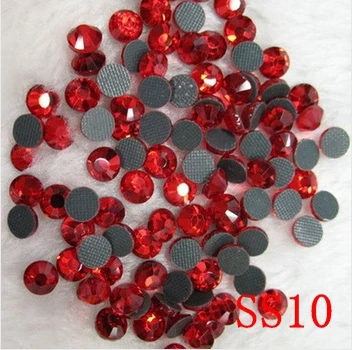 

Free Shipping,1440pcs/Lot=1bag,SS10(2.7-2.9MM) LT.siam DMC hotfix rhinestone /Hot fix Rhinestones wholesale price hotfix stone