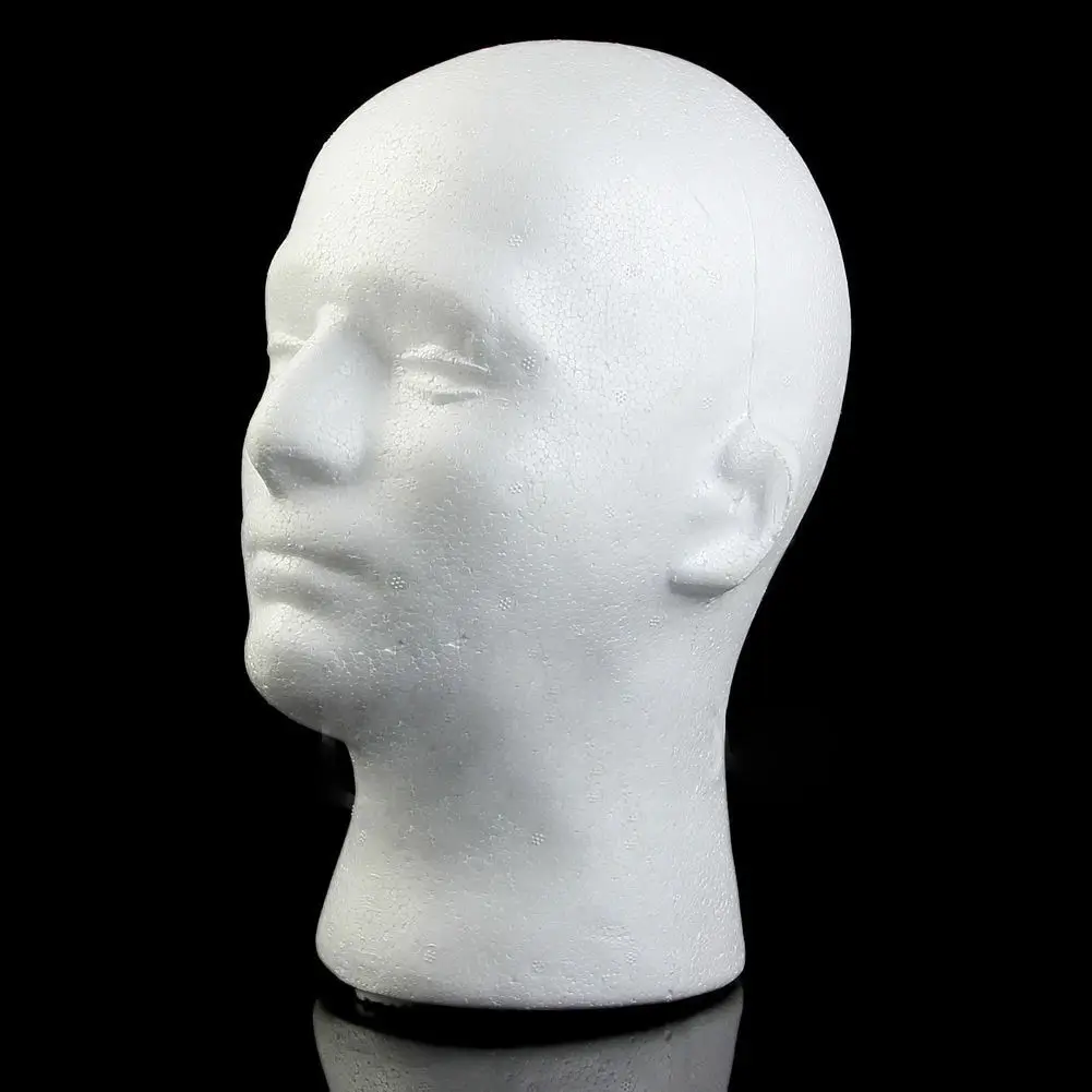 1x Male Head Model Male White Polystyrene Styrofoam Foam Head Model Stand Wig Hair Hat Headset Mannequin Foam Mannequin
1x Male Head Model Male White Polystyrene Styrofoam Foam Head Model Stand Wig Hair Hat Headset Mannequin Foam Mannequin