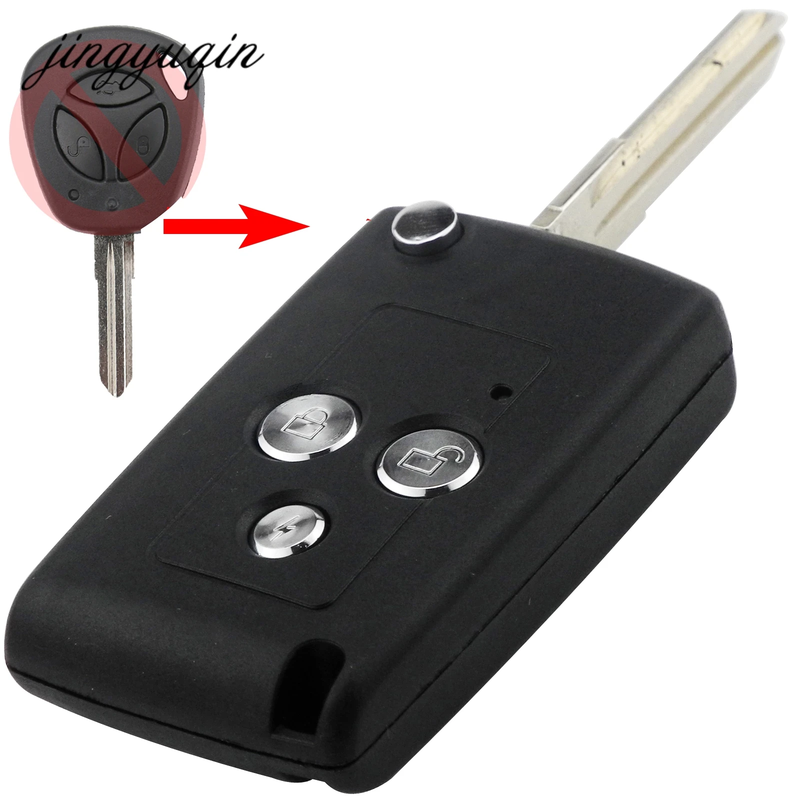 jingyuqin Modified Flip Folding Car Remote Key Shell for Lada 3 Button Replacement Blank Uncut Fob Cover
jingyuqin Modified Flip Folding Car Remote Key Shell for Lada 3 Button Replacement Blank Uncut Fob Cover