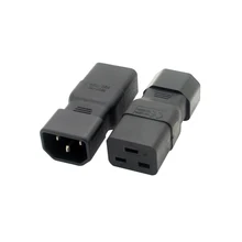 Standart IEC320 C14 macho para C19 feminino UPS PDU APC adaptor converter plug tomada de Extensão de energia Do Servidor de Cobre Preto NOVO(China)