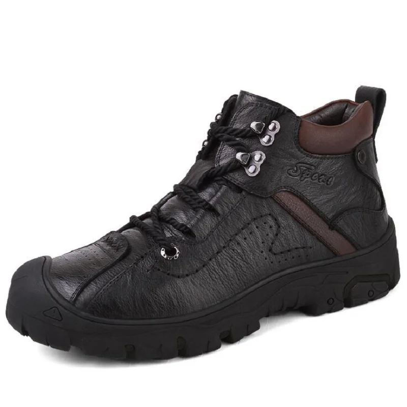 AMSHCA Outdoor Working Fur Man Snow Boots Cow Leather Ankle Boot for Men Fashion Anki Skid Botas Hombre New Arrival Black Brown
AMSHCA Outdoor Working Fur Man Snow Boots Cow Leather Ankle Boot for Men Fashion Anki Skid Botas Hombre New Arrival Black Brown