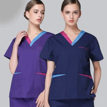 Nurse Surgical Suit Dentist Clinic Medical Uniforms V Neck Summer Short Sleeve Women Work Tops Pants Scrub Sets Hospital Doctor
Nurse Surgical Suit Dentist Clinic Medical Uniforms V Neck Summer Short Sleeve Women Work Tops Pants Scrub Sets Hospital Doctor