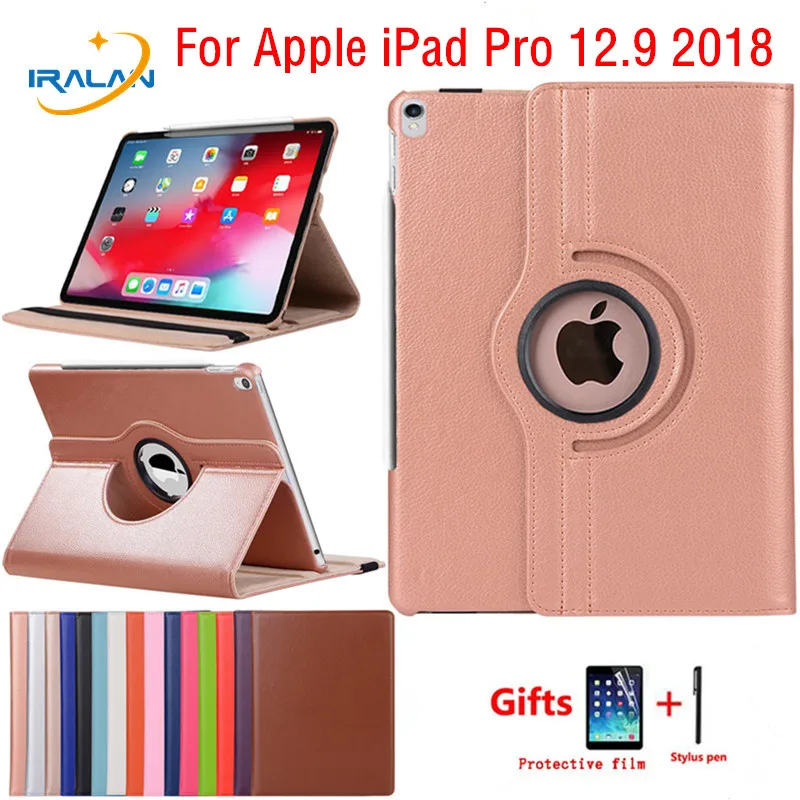 360 Degree Rotating PU Leather Flip Stand Case For Apple iPad Pro 12.9 2018 Auto Awake Smart Sleep Cover Coque Funda+Film+Stylus
360 Degree Rotating PU Leather Flip Stand Case For Apple iPad Pro 12.9 2018 Auto Awake Smart Sleep Cover Coque Funda+Film+Stylus