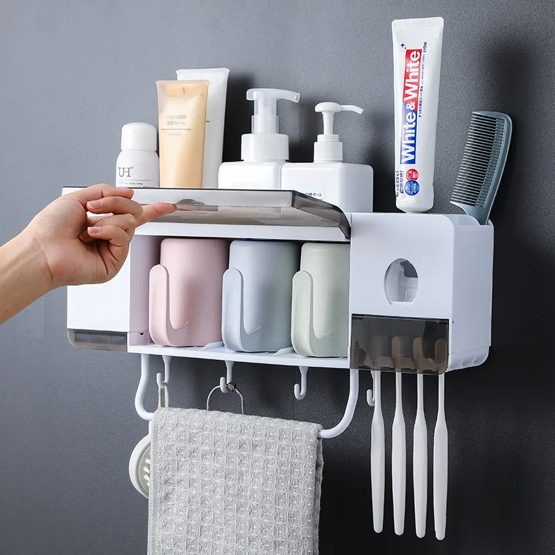 Toothbrush Holder Automatic Toothpaste Dispenser Toothpaste Squeezers Washing Set Cup Wall Mounted Bathroom Accessories Bath Kit
Toothbrush Holder Automatic Toothpaste Dispenser Toothpaste Squeezers Washing Set Cup Wall Mounted Bathroom Accessories Bath Kit