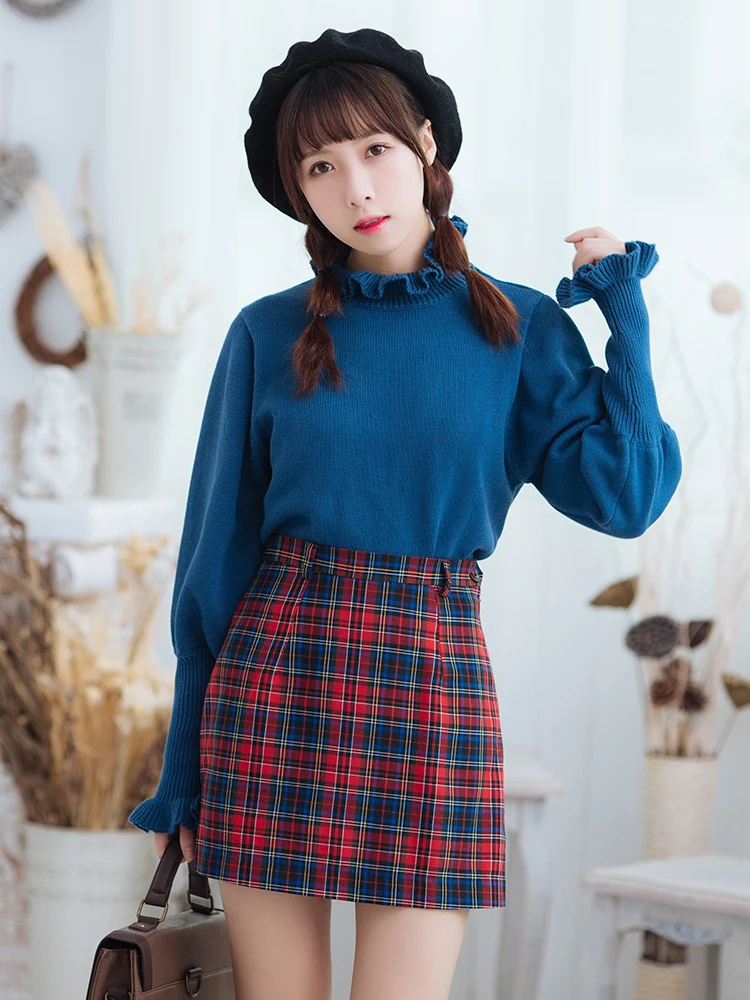 Princess sweet lolita sweater Pure cotton sheep's hoof sleeves ruffles high collar and daily sweater in autumn and winter LG023
Princess sweet lolita sweater Pure cotton sheep's hoof sleeves ruffles high collar and daily sweater in autumn and winter LG023