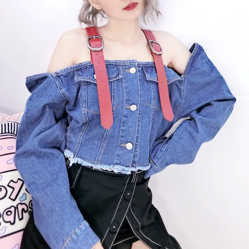 LANMREM 2018 Autumn Summer New Buckle Belt Strape Slash Neck Burr Side Full Sleeve Bustiers Ladies Fashion Denim Vest BC080
LANMREM 2018 Autumn Summer New Buckle Belt Strape Slash Neck Burr Side Full Sleeve Bustiers Ladies Fashion Denim Vest BC080