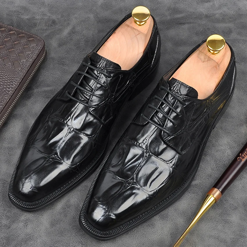 Luxury Brand Handmade Formal Dress Men's Derby Oxfords Shoes Genuine Leather Pointed Toe Goodyear Wedding Party Flats AM152
Luxury Brand Handmade Formal Dress Men's Derby Oxfords Shoes Genuine Leather Pointed Toe Goodyear Wedding Party Flats AM152