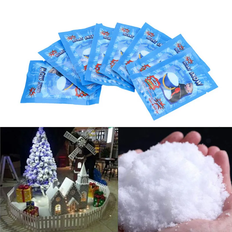 10pcs/lots White Snow for Christmas Wedding Fake Magic Instant Snow Fluffy Super Absorbant Decorations Hot Sale
10pcs/lots White Snow for Christmas Wedding Fake Magic Instant Snow Fluffy Super Absorbant Decorations Hot Sale