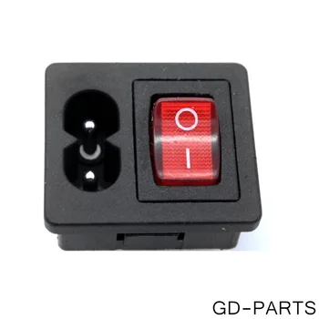 1PC IEC320 C8 Power Cord Inlet Socket receptacle With ON-OFF Red Light Rocker Switch 250V 2.5A FOR Computer Amplifier CCC CE TUV
1PC IEC320 C8 Power Cord Inlet Socket receptacle With ON-OFF Red Light Rocker Switch 250V 2.5A FOR Computer Amplifier CCC CE TUV