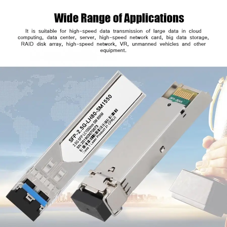 SFP-2.5G-LH80-SM1550 80KM Gigabit Single-mode Dual Fiber Transceiver Optical Module
SFP-2.5G-LH80-SM1550 80KM Gigabit Single-mode Dual Fiber Transceiver Optical Module