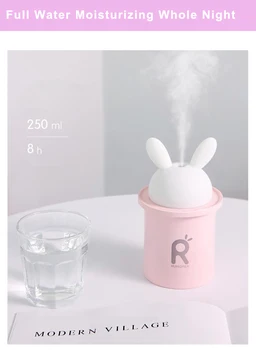 Ultrasonic Air Humidifier for Baby Pregnant Cartoon Rabbit 250ML USB Essential Oil Diffuser LED Light Lamp Car Air Purifier 
Ultrasonic Air Humidifier for Baby Pregnant Cartoon Rabbit 250ML USB Essential Oil Diffuser LED Light Lamp Car Air Purifier