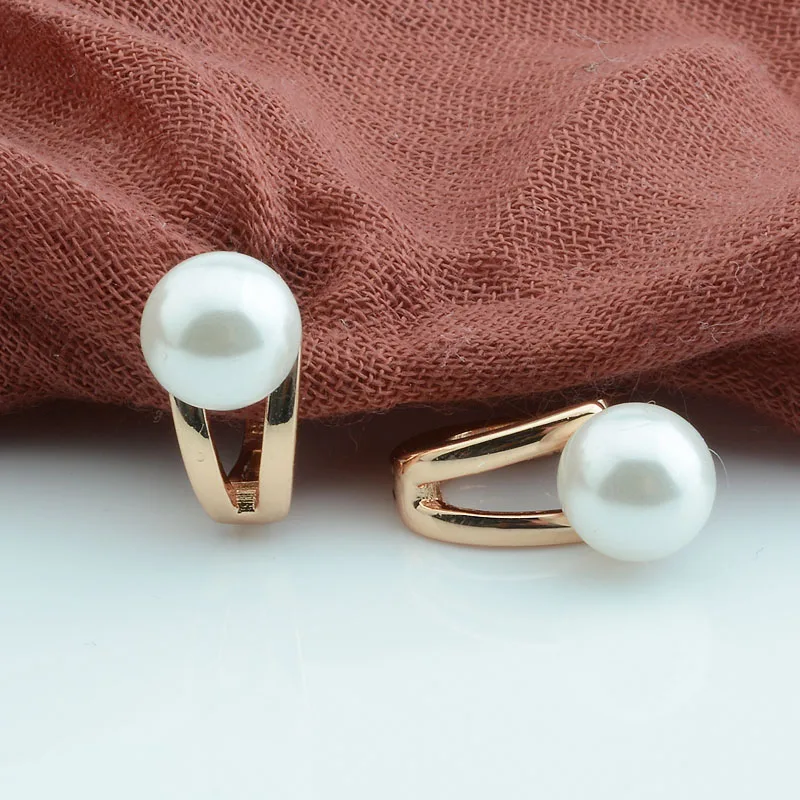 FJ Women 585 Rose Gold Color Simulated Big Round White Pearl Drop Earring Jewelry
FJ Women 585 Rose Gold Color Simulated Big Round White Pearl Drop Earring Jewelry