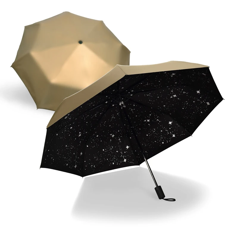 Fashion Black Stars Women Umbrella Three Fold Wind Resistant Anti UV Sun Umbrella Sunny And Rainy Dual-use Male Parasol
Fashion Black Stars Women Umbrella Three Fold Wind Resistant Anti UV Sun Umbrella Sunny And Rainy Dual-use Male Parasol