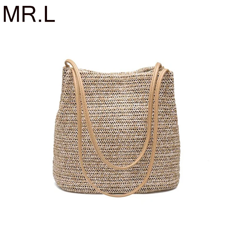 MR.L Women Straw Beach Bags Large Ladies Handbag Summer Rattan Bag For Women 2018 Woven Handmade Fashion Shoulder Bag
MR.L Women Straw Beach Bags Large Ladies Handbag Summer Rattan Bag For Women 2018 Woven Handmade Fashion Shoulder Bag